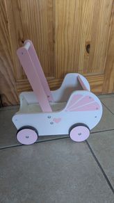 Wooden toy pram