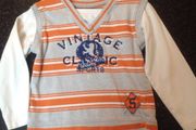 Age 2-3 Orange Grey White Top