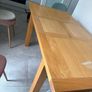 solid wood kitchen table 120cm wide 137cm when expanded 85cm wide and 76cm high Image 2