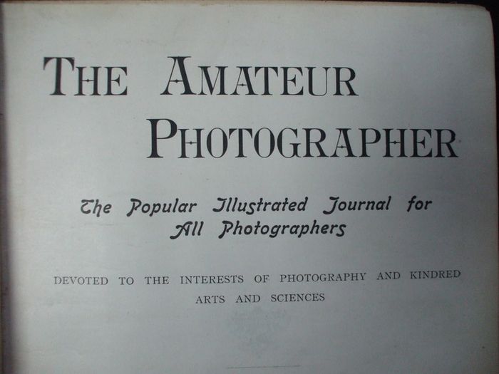 SALE!  THE AMATEUR PHOTOGRAPHER - 1903 - The Popular Illustrated Journal for All Photographers - Volume XXXVIII - July to December 1903