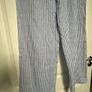 linen wide leg trousers Mango blue stripes linen rich blend size 40 new Image 8