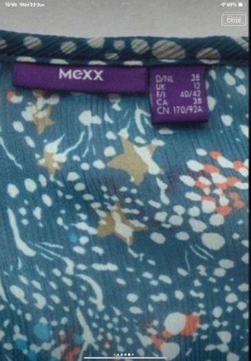dress mexx teal pattern kimono style summer dress size 12