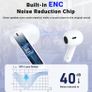 Wireless Earbuds,Bluetooth 5.3 Headphones in Ear with 4 ENC Noise Cancelling Mic-J90White Image 7