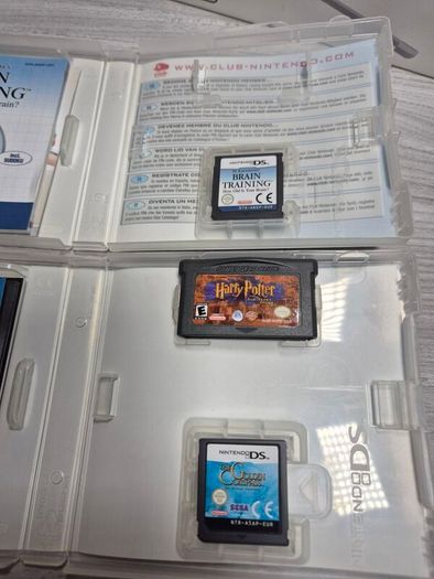 Boxed Nintendo DS Lite Silver - Very Good Condition - 3 Game Official Charger