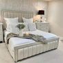 4'6 Light Grey Monaco BedFrame & Mattress. Image 2