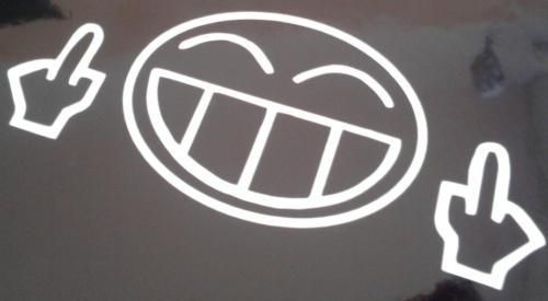 funny smile decal