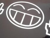 funny smile decal