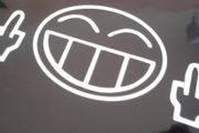 funny smile decal