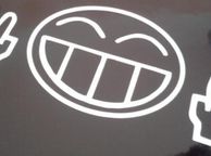 main image for ad funny smile decal