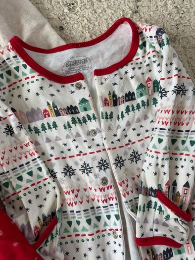 Mamas and Papas Baby Bodysuits and Dress Bundle (winter, Christmas print) 3-6 months