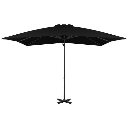 Cantilever Umbrella with Aluminium Pole Black