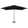 Cantilever Umbrella with Aluminium Pole Black Image 3