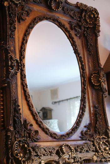 Vintage Ornate Gold Framed Mirror , Big ,Heavy and Thick 45" x 35" (Thickness 4")