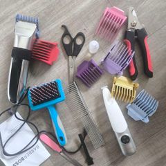a dog grooming kit