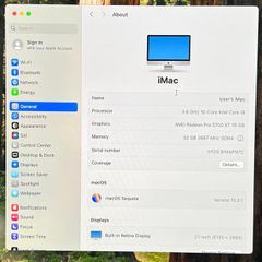 Apple iMac 27" Retina 5K - i9 - Radeon Pro 5700 XT 16GB / 32GB