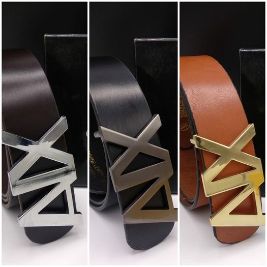 Giorgio Armani Exchange Reversible Mens Belt Leather One Size Black Brown Dark