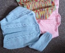 Baby cardigans and blankets