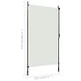 Outdoor Roller Blind 120x270 cm Cream Image 7