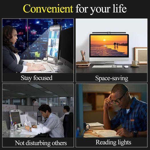 Computer Monitor Light Bar, LED Screen Light Bar for Workspace, Dimmable Monitor Lamp, Touch Control Monitor Lamp for Desk/Office/Home/Game, for Eye Caring [Energy Class A]