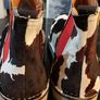Toni Pons cow print ankle boots - size 38 - NEW! Image 4