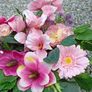 Elegant faux flowers grave arraignments Image 8