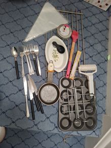 Selection of baking utensils