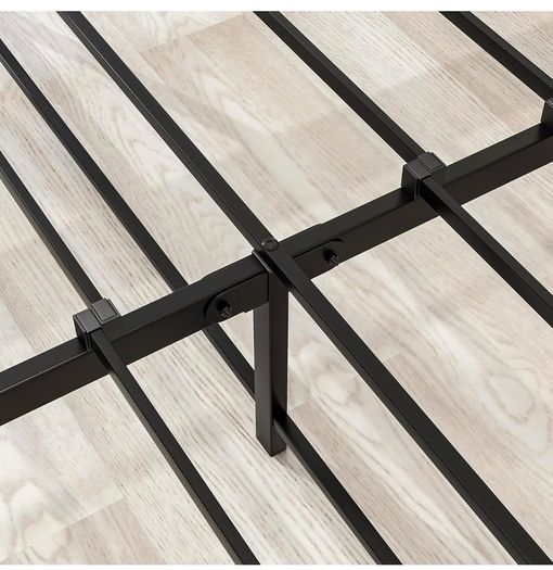 King Size Bed Frame with Wood Headboard,Metal