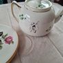 Carrigakine Pottery Cork Ireland Tea Pot And a pottery  carraigaline  stand plate Image 5
