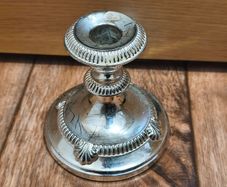 Candlestick holder Silver Plated Zinc Alloy Vintage