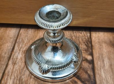 Candlestick holder Silver Plated Zinc Alloy Vintage