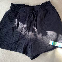 Black beach shorts