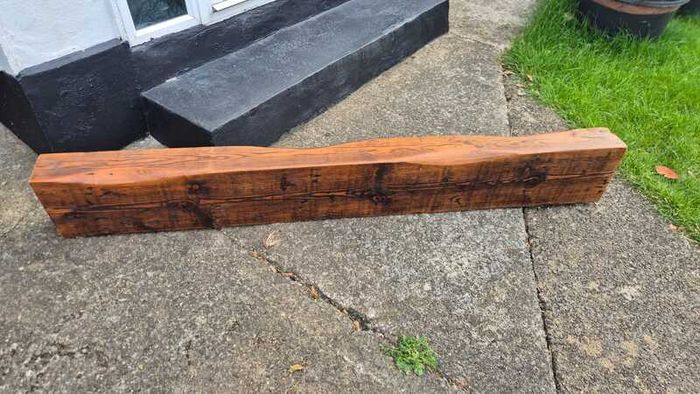 Solid Wood Rustic Fireplace Mantel Beam