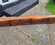 Solid Wood Rustic Fireplace Mantel Beam