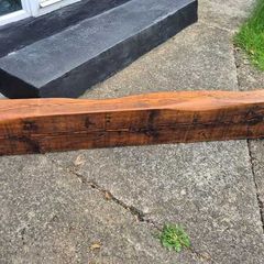 Solid Wood Rustic Fireplace Mantel Beam