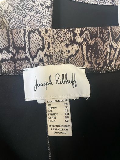 Joseph Ribkoff Beige/Black Snake Print Trousers