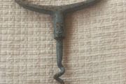 Antique T-Handle Iron Corkscrew