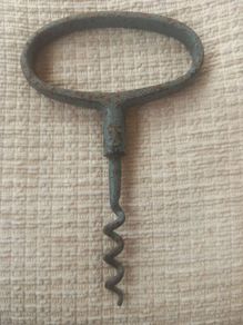 Antique T-Handle Iron Corkscrew