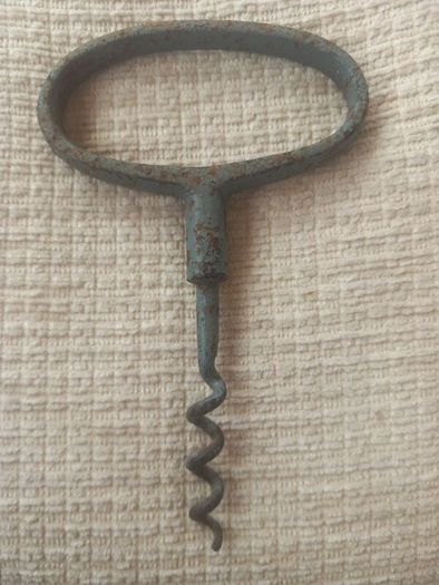 Antique T-Handle Iron Corkscrew