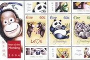 2004 Ireland Chinese New Year Year of Monkey Commemorative Stamps Miniature Sheet Mint Never Hinged (MNH)