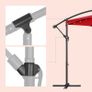 Parasol with LED solar lighting Image 8