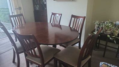 Dining table and chairs