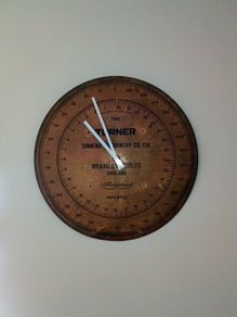 home made brass time clock