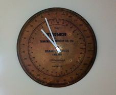 home made brass time clock