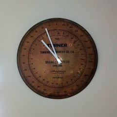 home made brass time clock