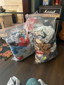 Three bags of baby boy clothes of MIXED SIZES