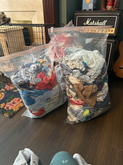 Three bags of baby boy clothes of MIXED SIZES