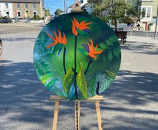 Large Bird Of Paradise Acrylic Painting