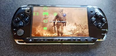Modded Black PSP Slim 3000 128GB with games