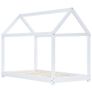 Kids Bed Frame White Solid Pine Wood 70x140 cm Image 2