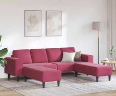 Sofa Set Wine red Velvet